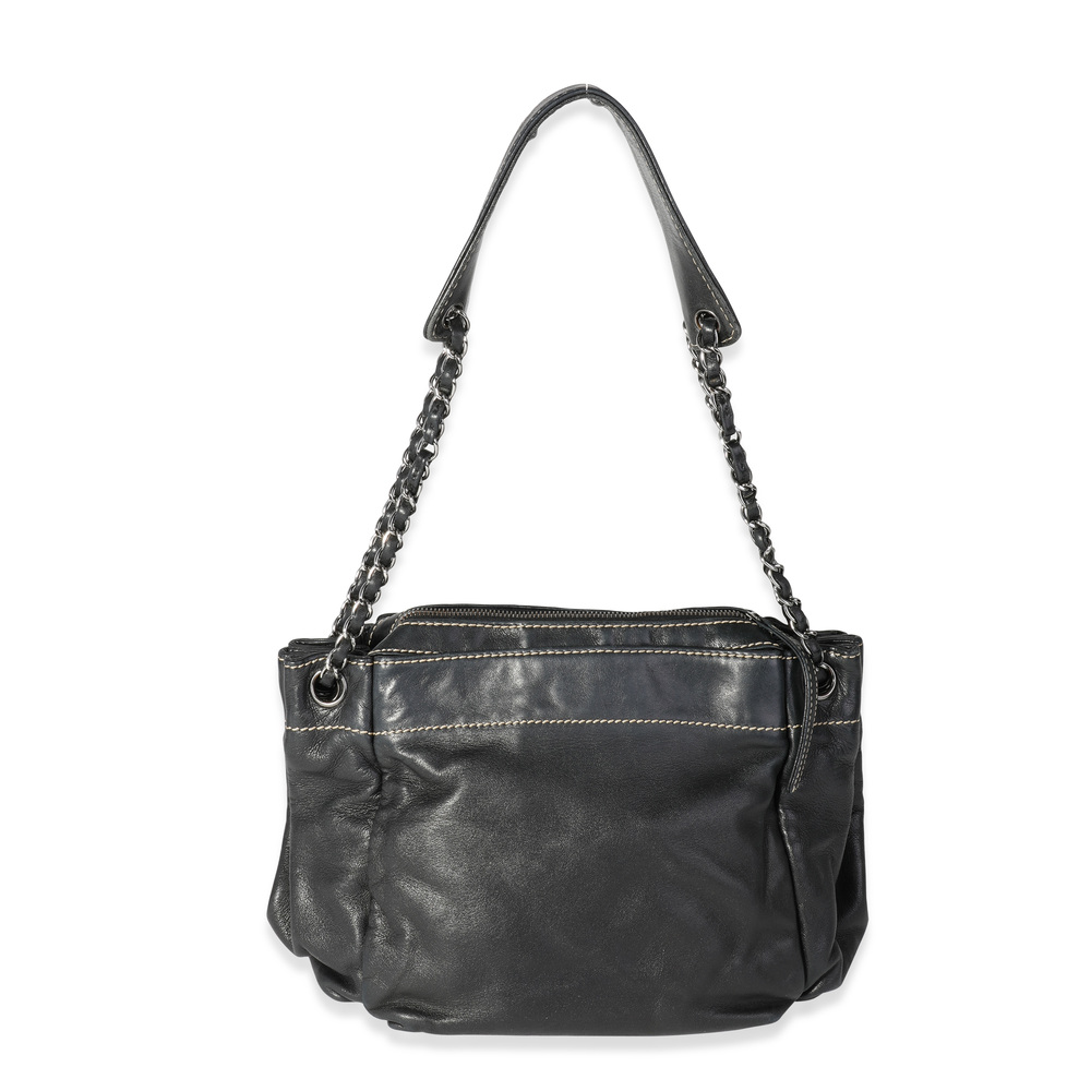 Chanel Black Lambskin LAX Accordion Camera Shoulder Bag - Picture 3 of 7